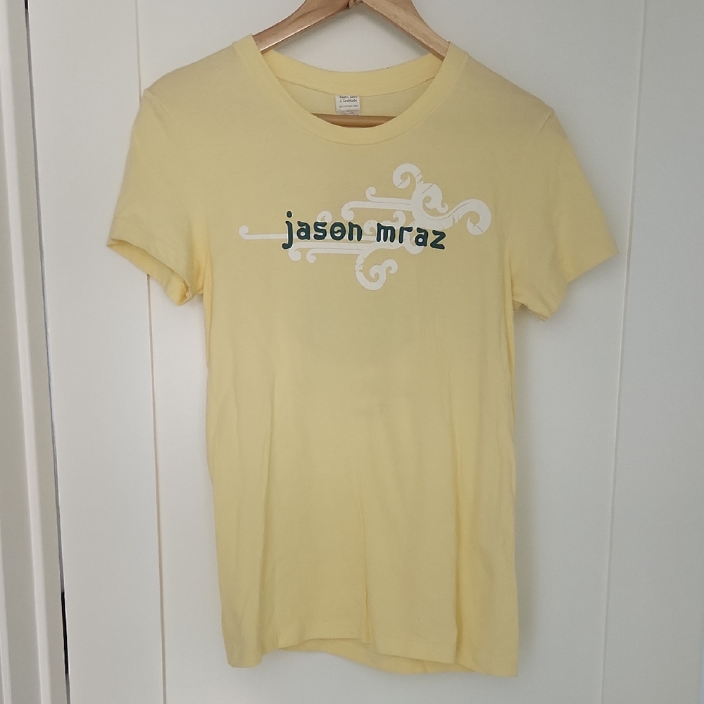 Yellow Graphic Tee with Artistic Print